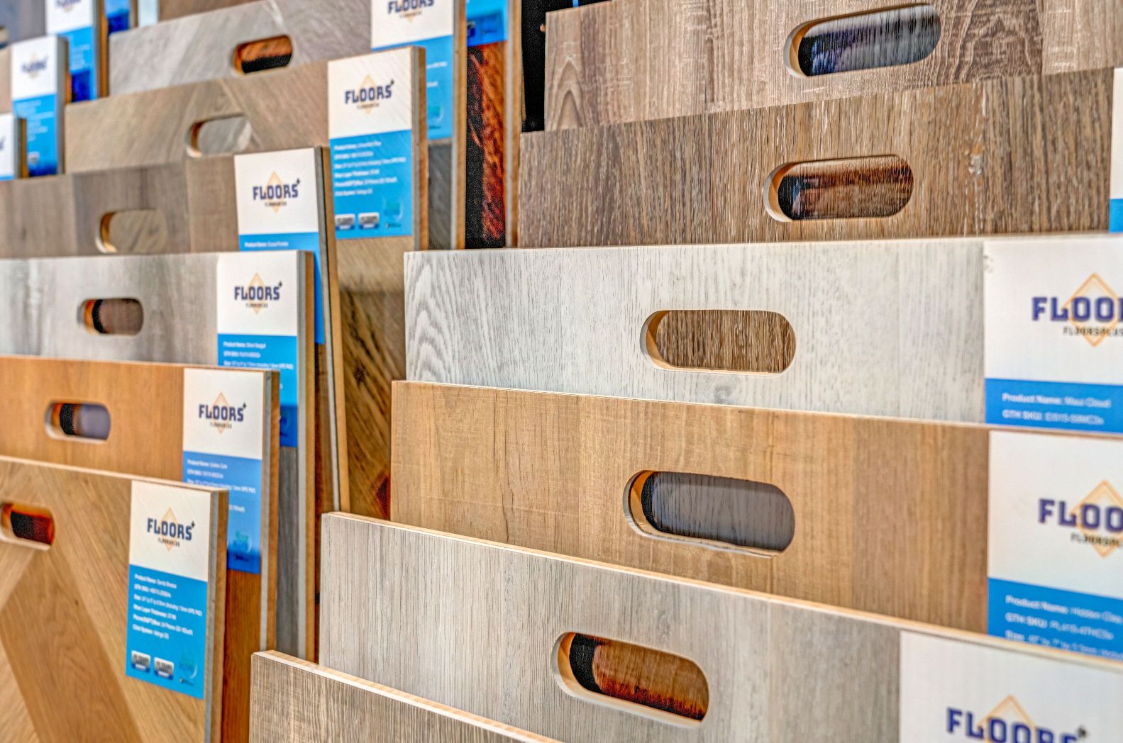 Wood flooring options display